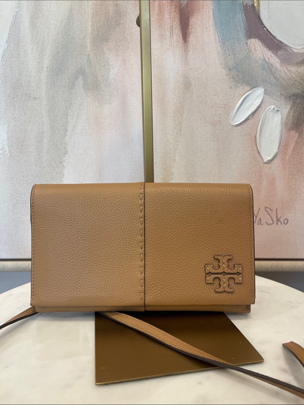 Tory Burch McGraw Wallet Crossbody Bag in Tan